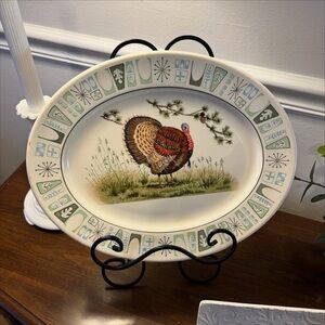 Vintage Taylorstone Cathay Starburst Thanksgiving Platter, 13.5 inches